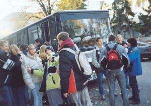 Nastupujeme do autobusu